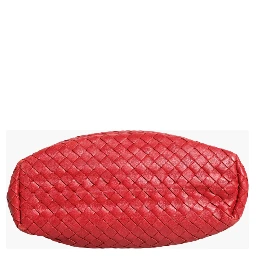 Red Intrecciato Leather Tote Bag