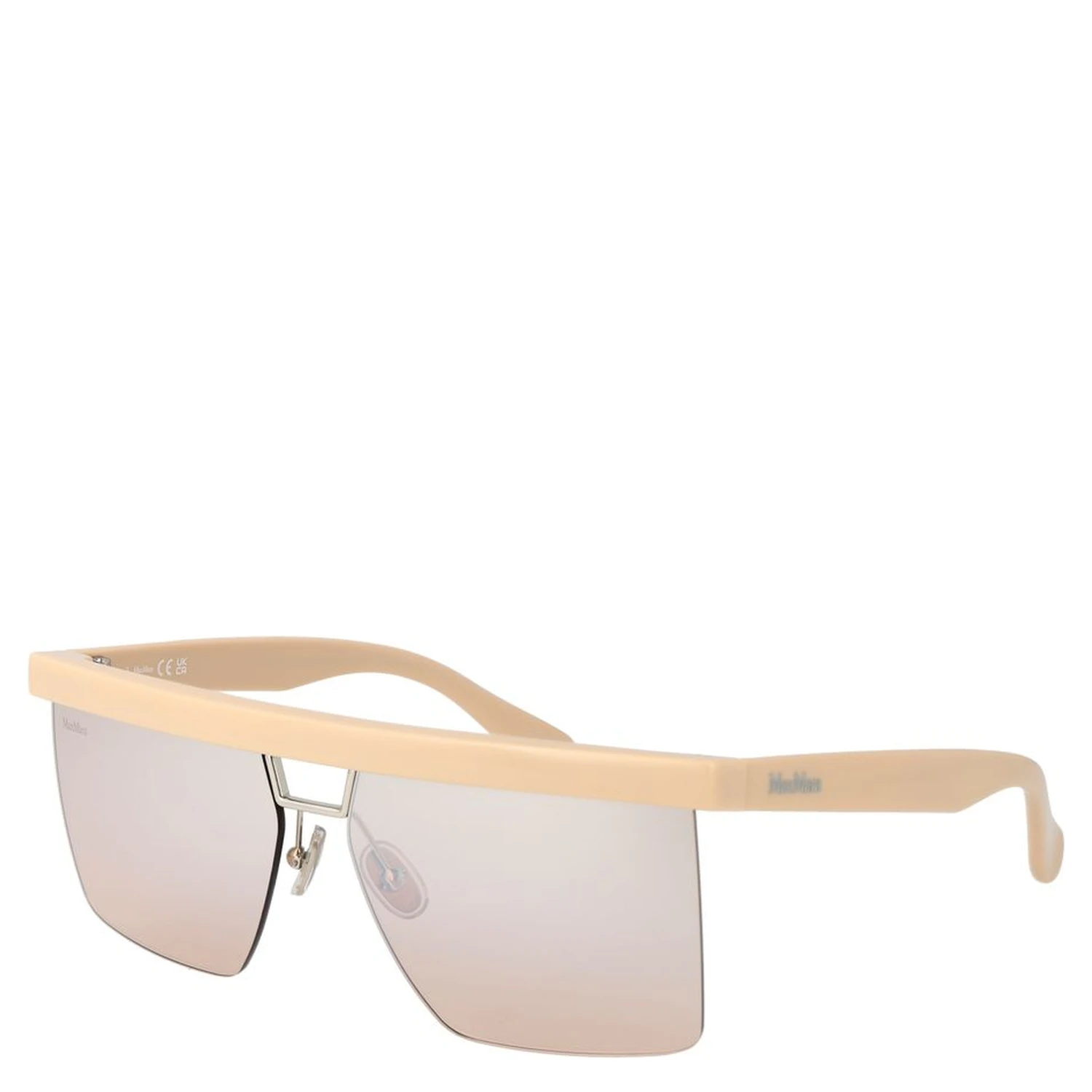 Beige Plastic Sunglasses