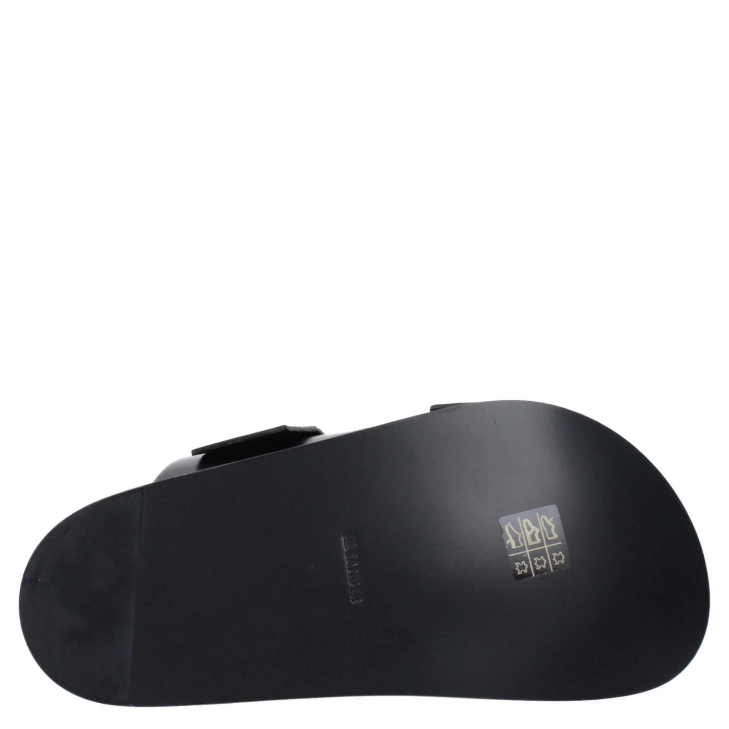 Black Leather Slippers