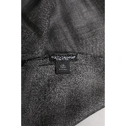 Gray Logo Print Neck Warmer Wrap Shawl Scarf