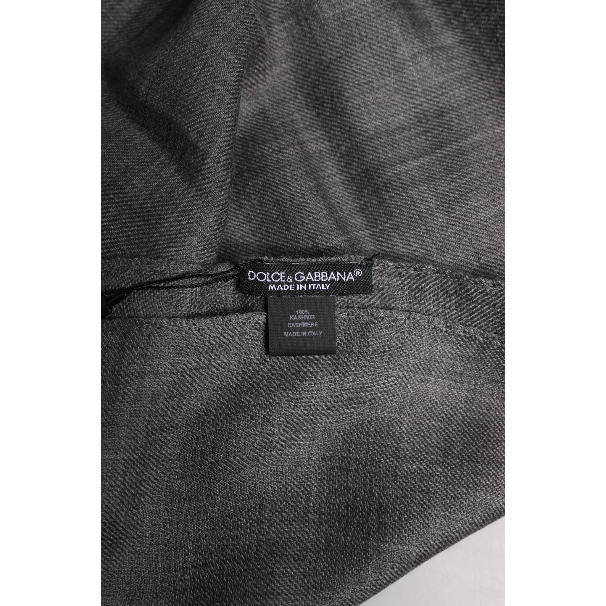 Gray Logo Print Neck Warmer Wrap Shawl Scarf