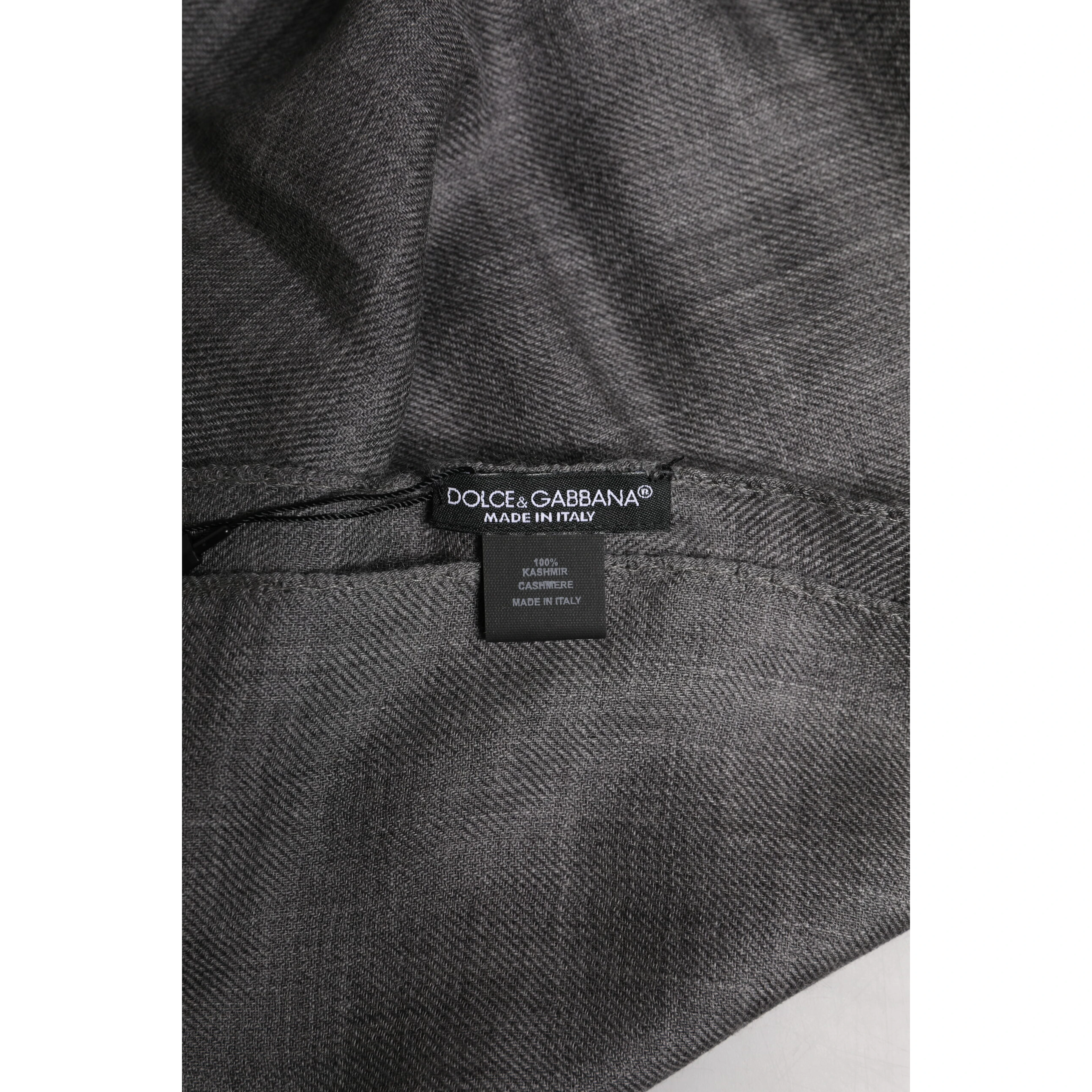 Gray Logo Print Neck Warmer Wrap Shawl Scarf