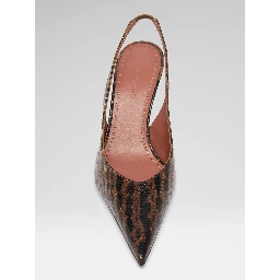 Amina Muaddi With Heel Brown