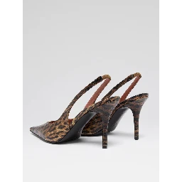 Amina Muaddi With Heel Brown