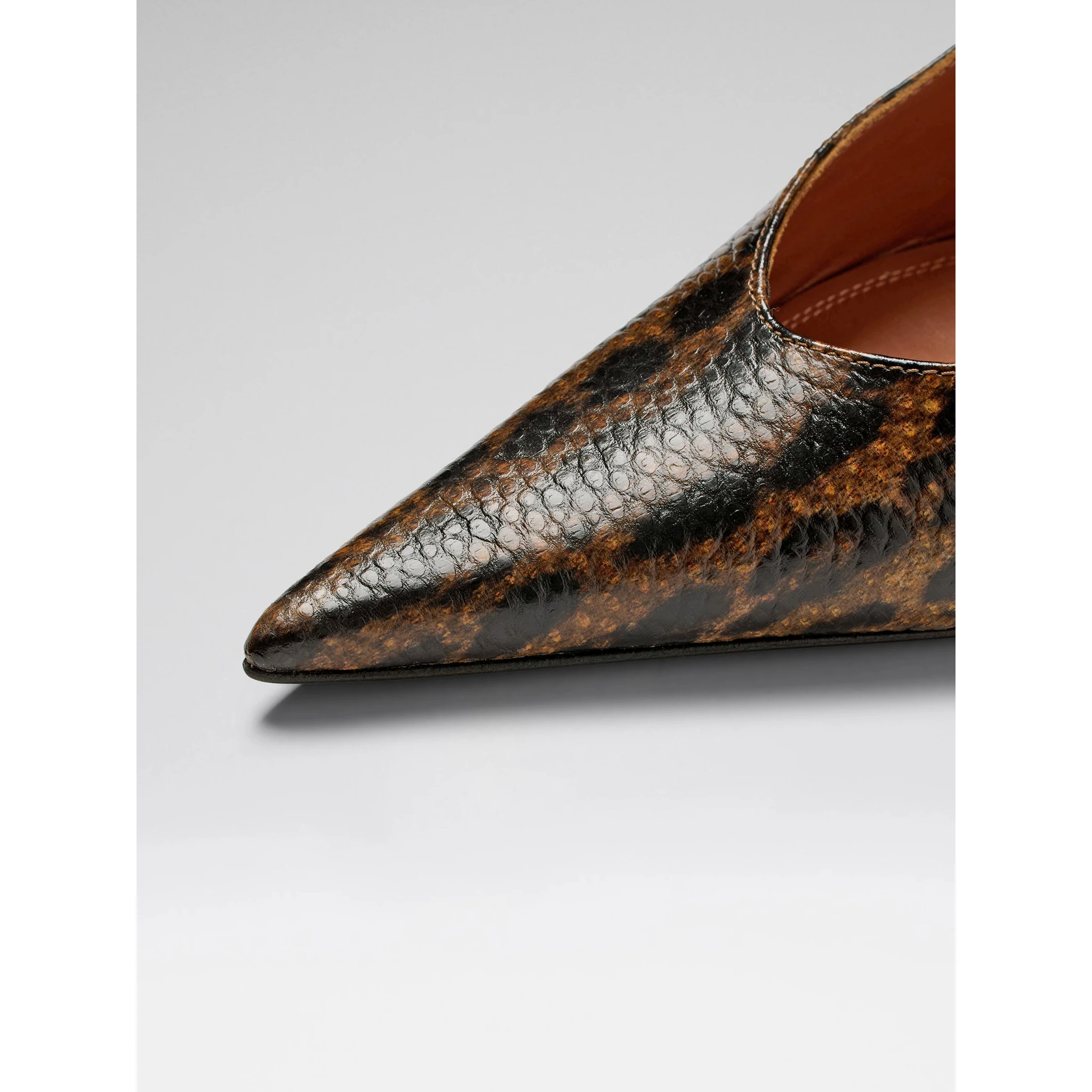 Amina Muaddi With Heel Brown