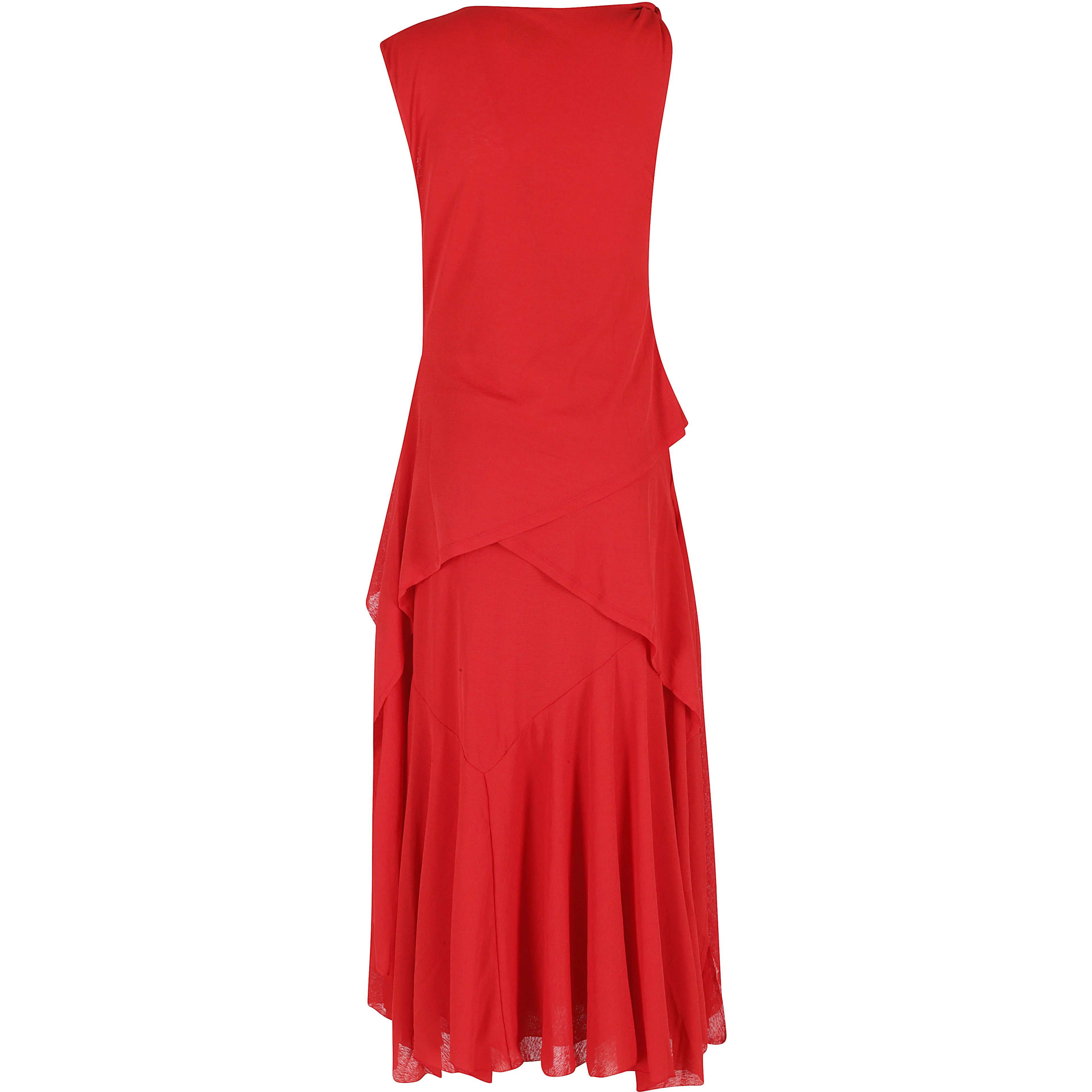 MARL MESH DRAPED KNOT DETAILING LONG DRESS