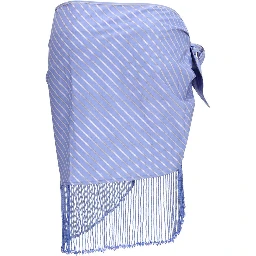 Blue Cotton Long Skirt