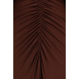 Brown Viscose Casual Dress