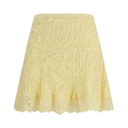 Bicolor Viscose Mini Skirt