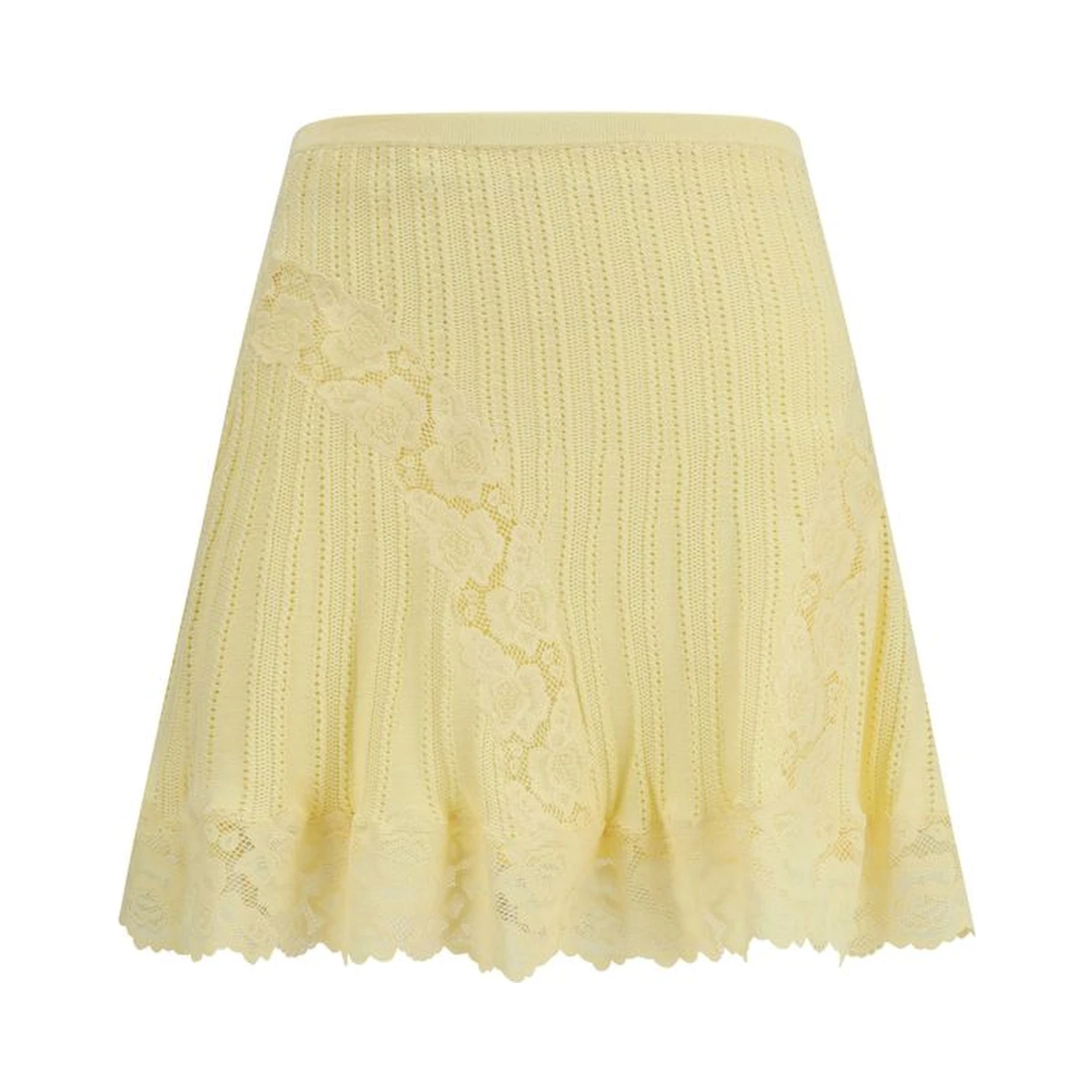 Bicolor Viscose Mini Skirt