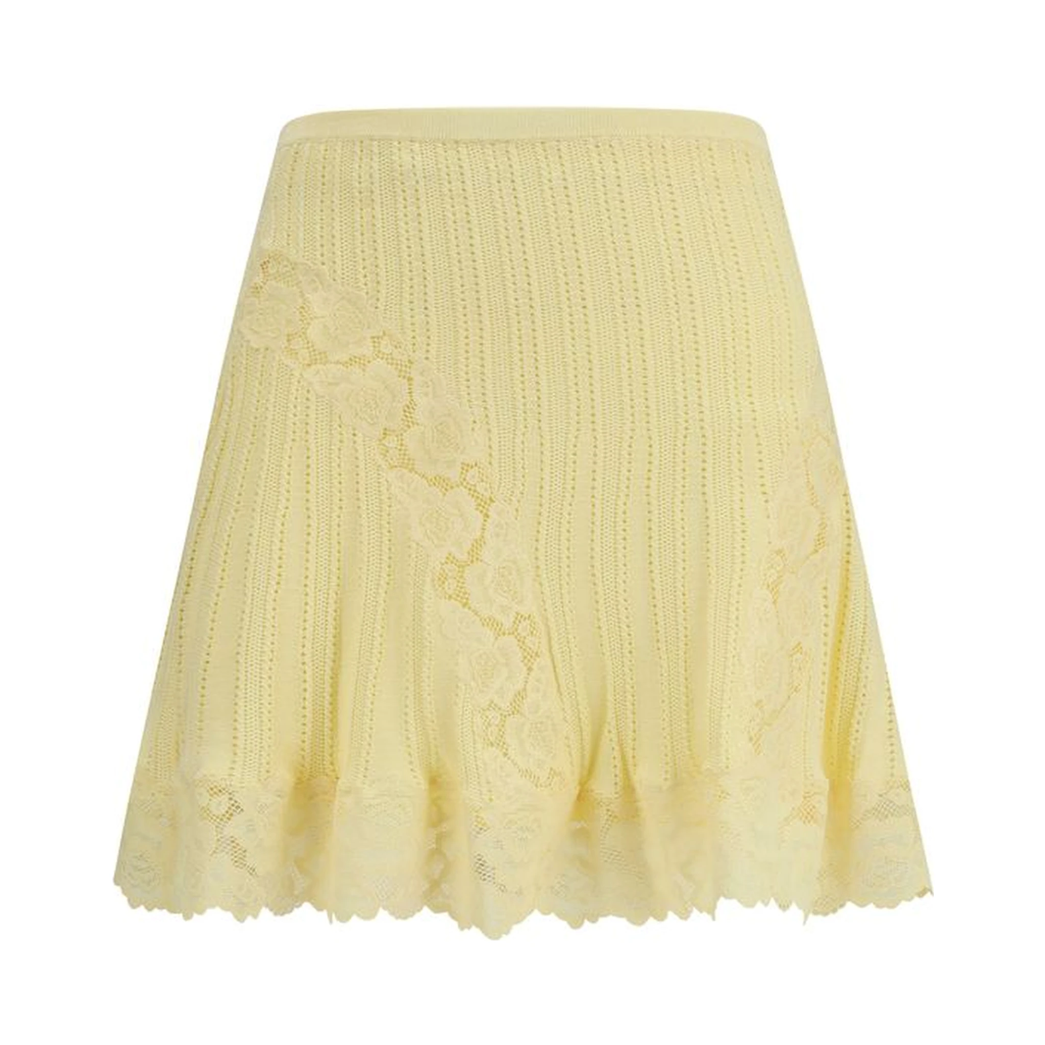 Bicolor Viscose Mini Skirt