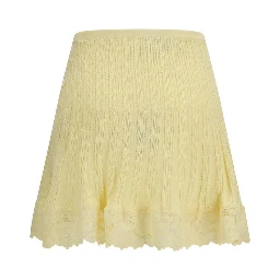Bicolor Viscose Mini Skirt