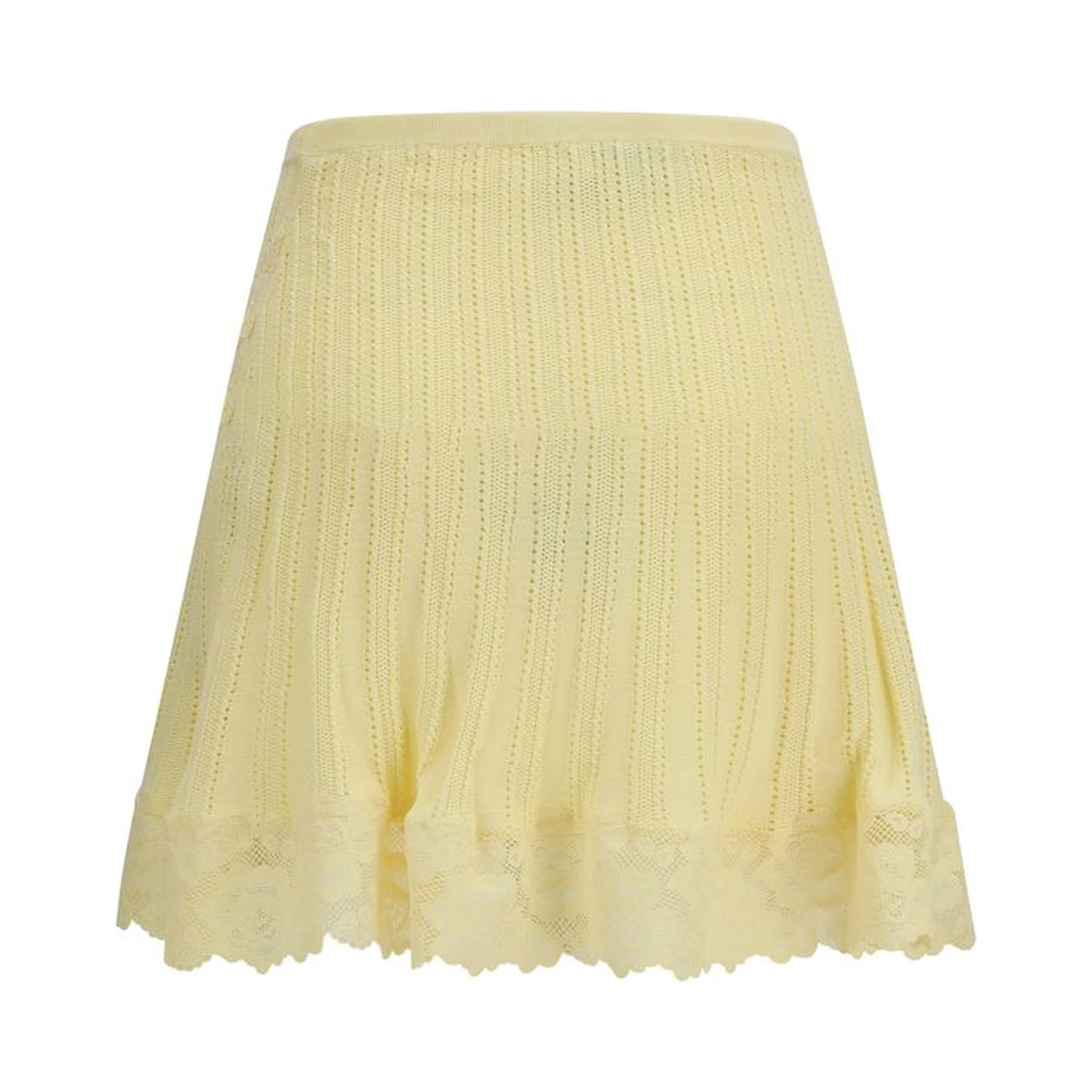 Bicolor Viscose Mini Skirt