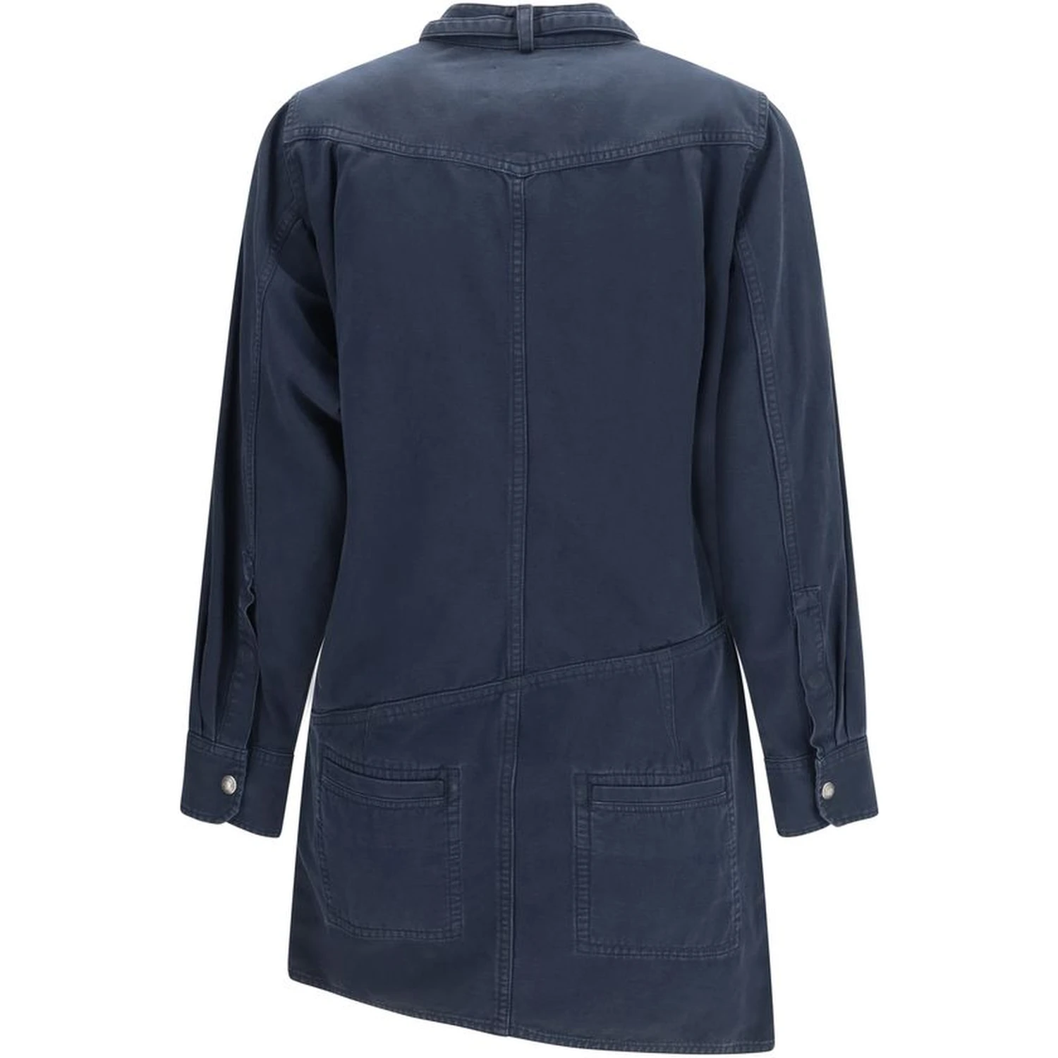Blue Cotton Casual Dress