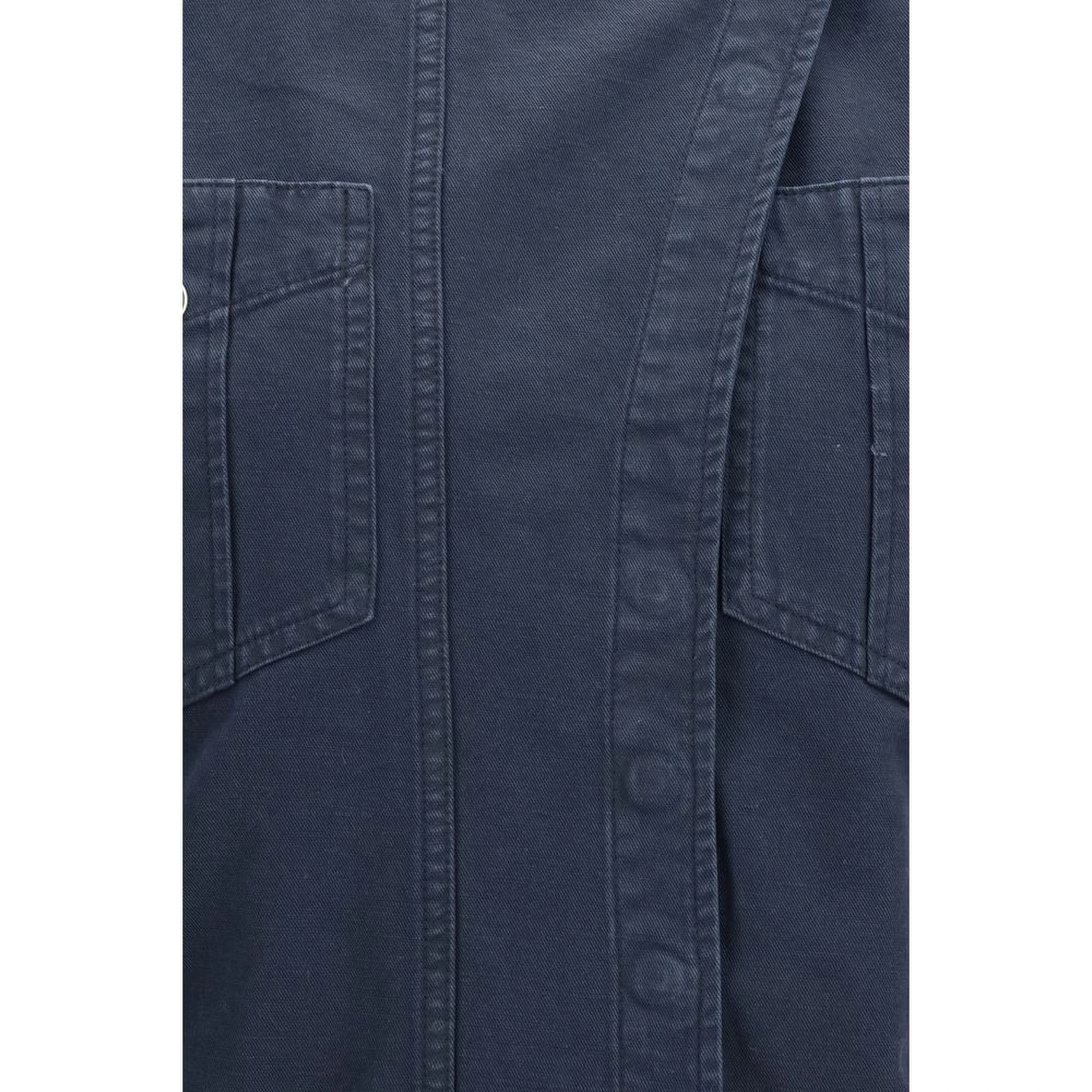 Blue Cotton Casual Dress