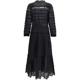 Black Cotton Casual Dress
