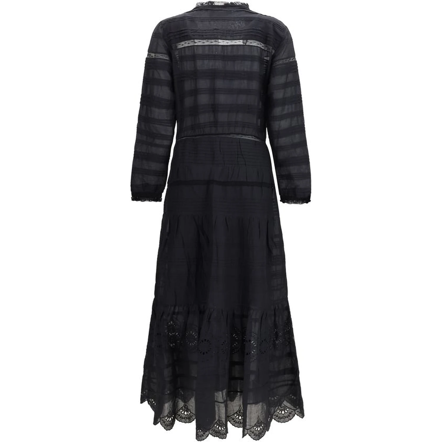 Black Cotton Casual Dress