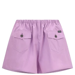 Purple Cotton Bermuda Shorts