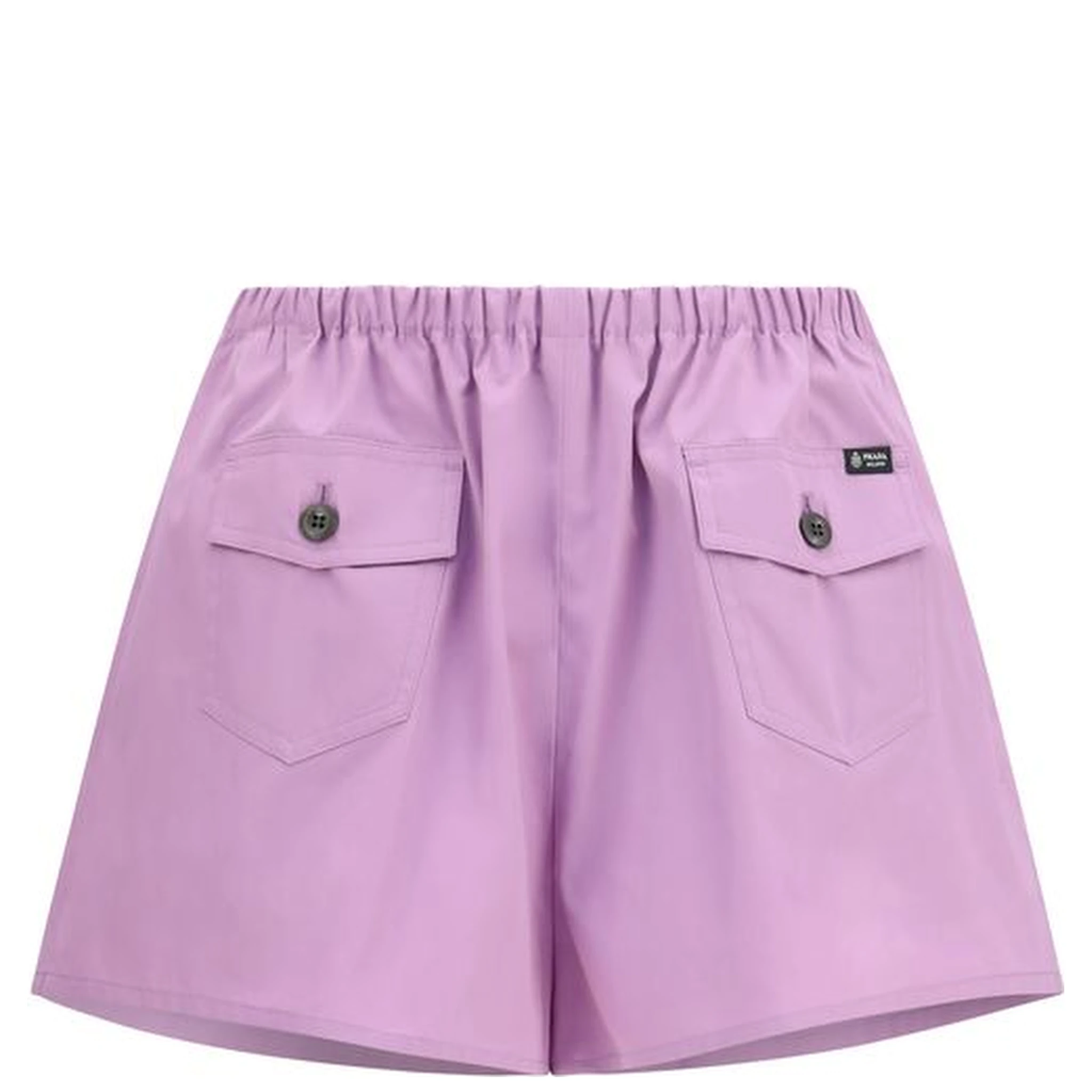Purple Cotton Bermuda Shorts