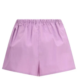 Purple Cotton Bermuda Shorts