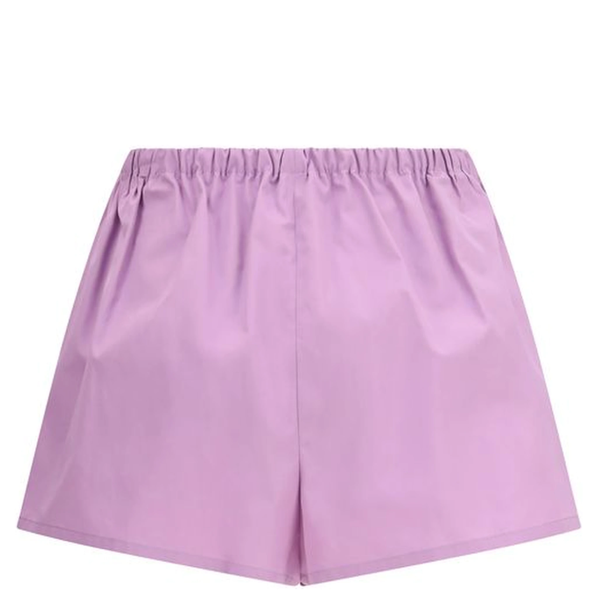Purple Cotton Bermuda Shorts