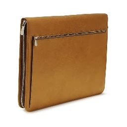 محفظة بوس توروس من جلد العجل البني