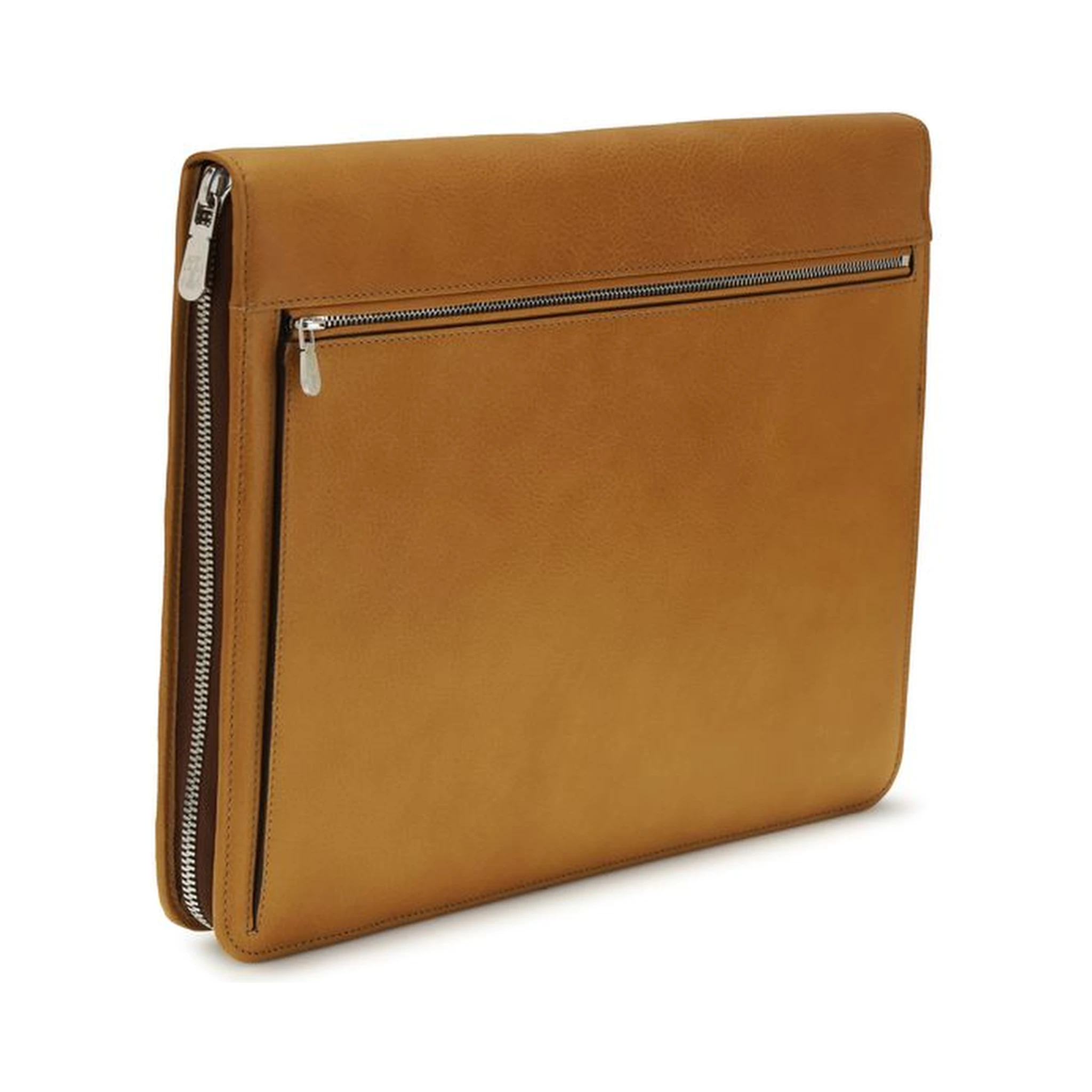 محفظة بوس توروس من جلد العجل البني