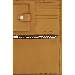 محفظة بوس توروس من جلد العجل البني