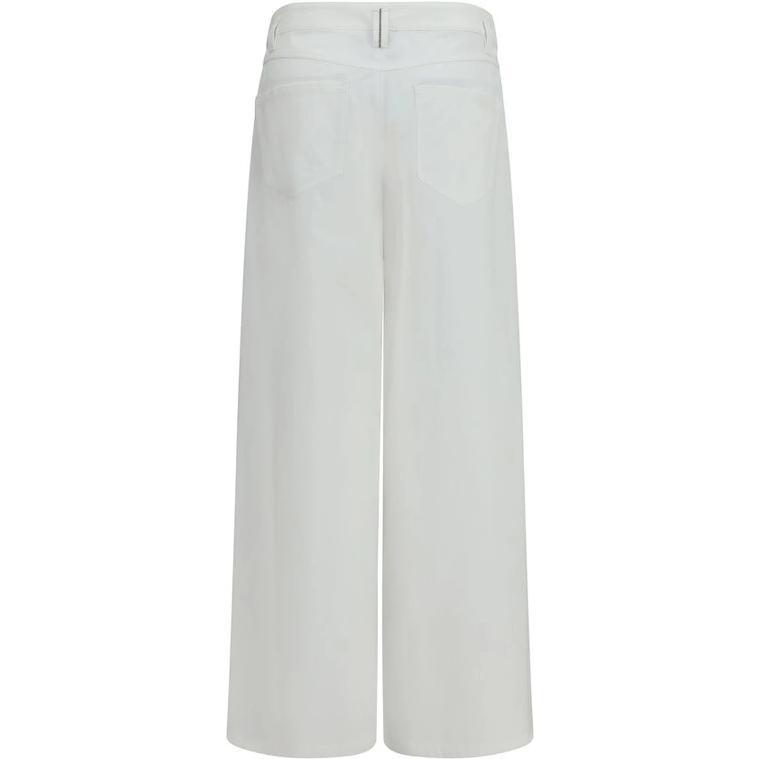 White Cotton Casual Pants