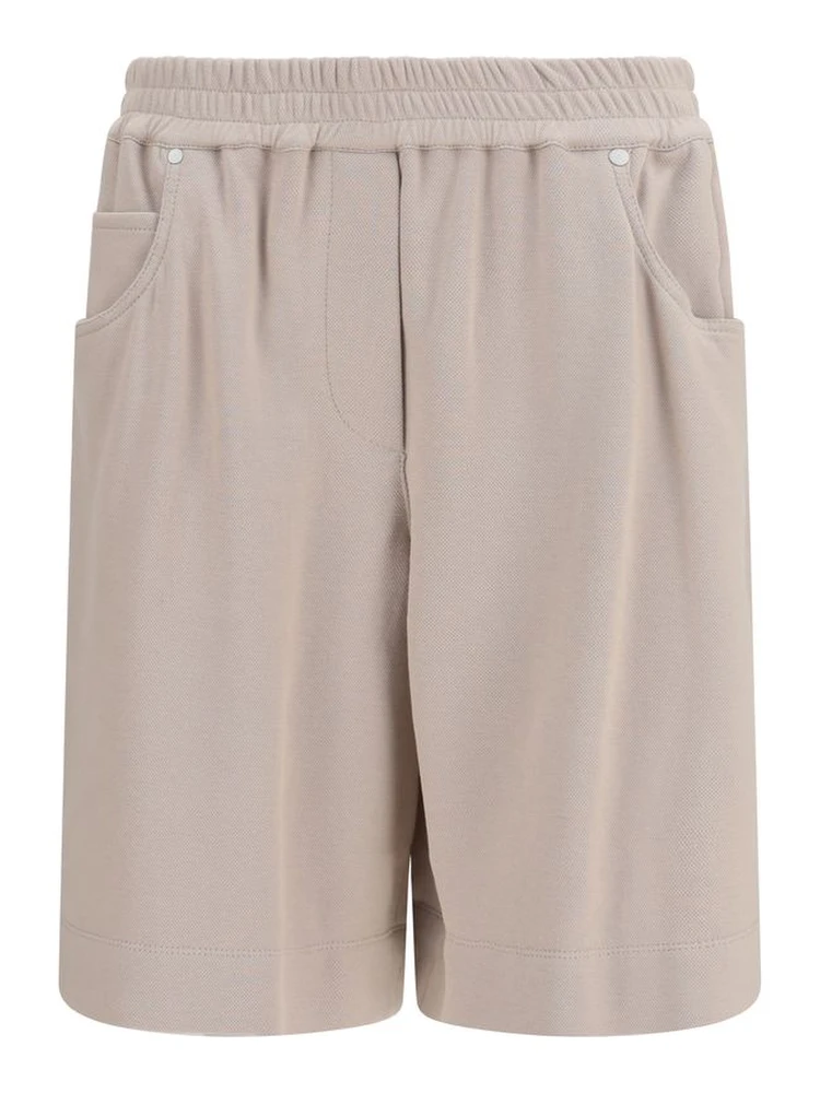 Beige Cotton Shorts