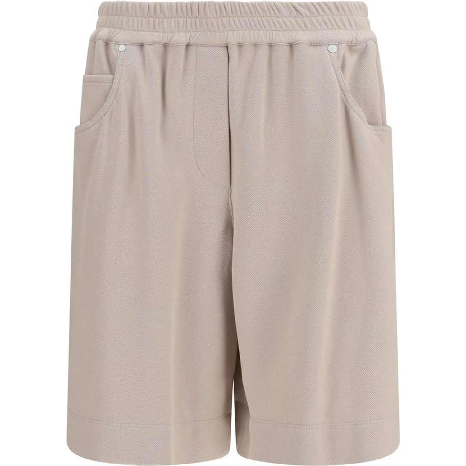 Beige Cotton Shorts
