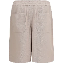 Beige Cotton Shorts