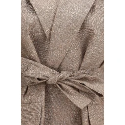 Beige Linen Sleveless Jacket