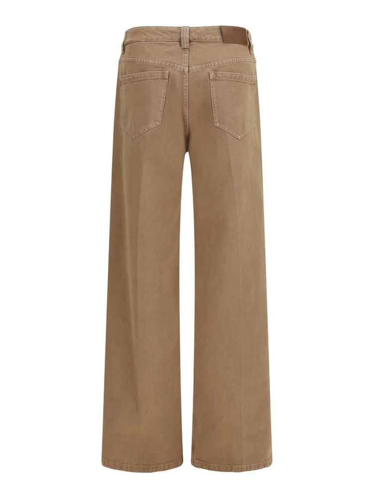 Brown Cotton Straight-Leg Jeans alternative