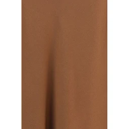 Brown Acetate Midi Skirt
