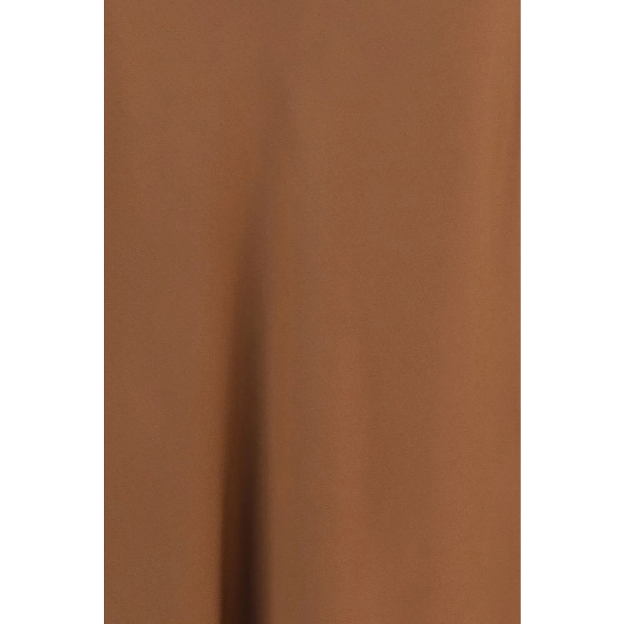 Brown Acetate Midi Skirt