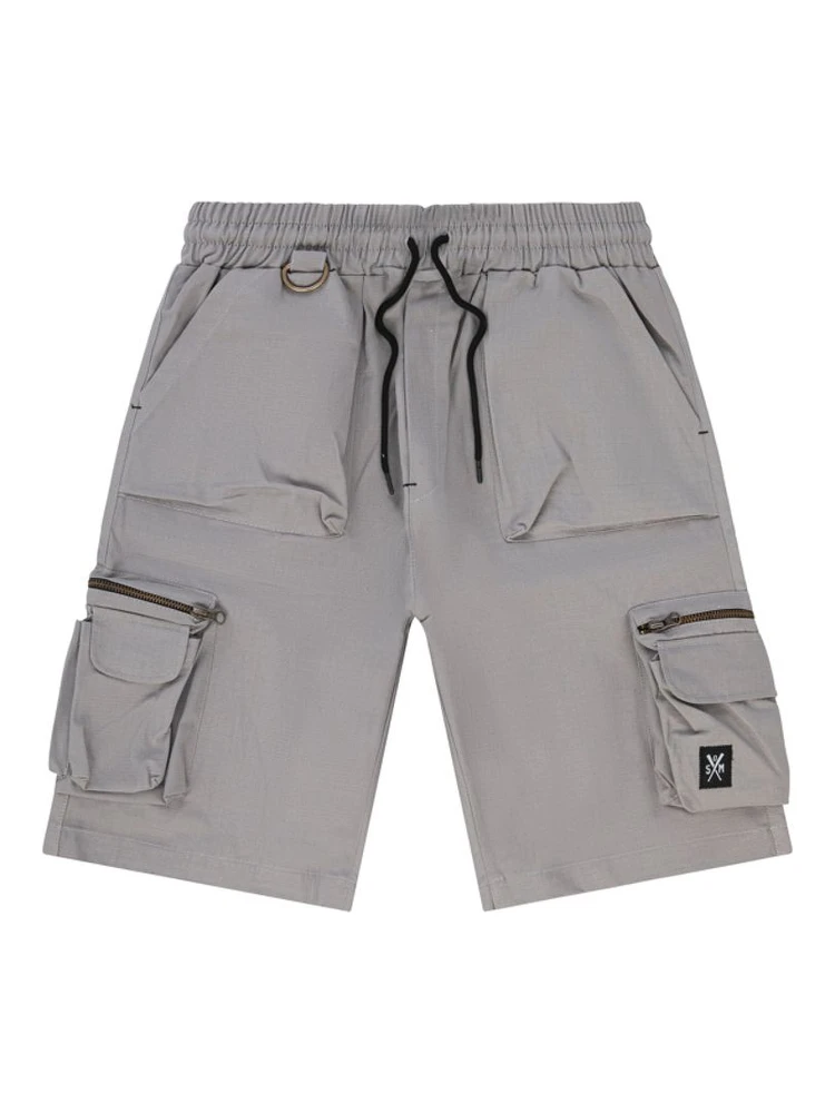 Gray Cotton Bermuda Shorts