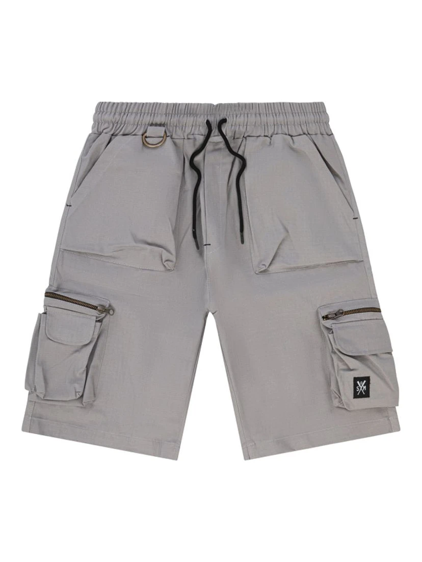 Gray Cotton Bermuda Shorts