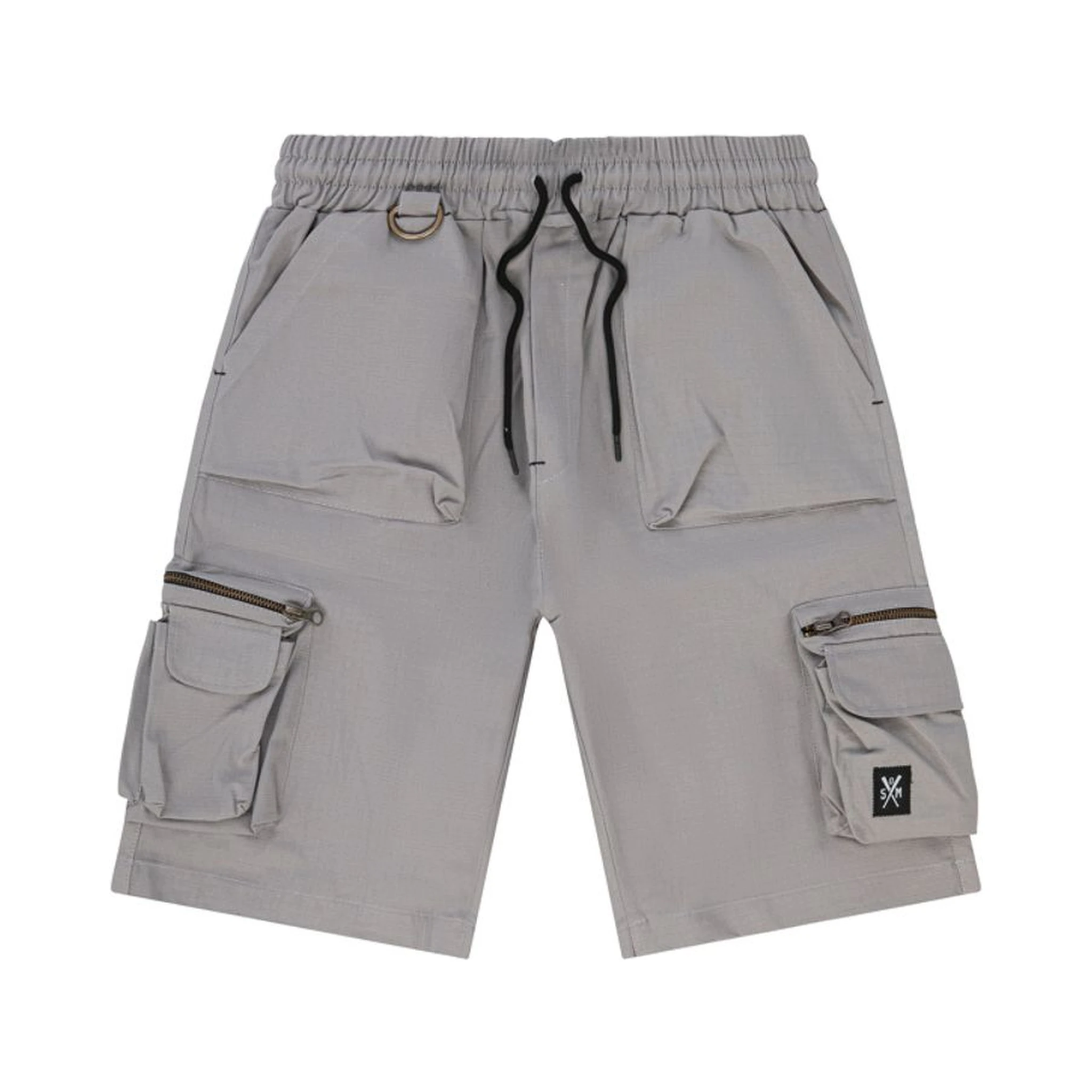 Gray Cotton Bermuda Shorts