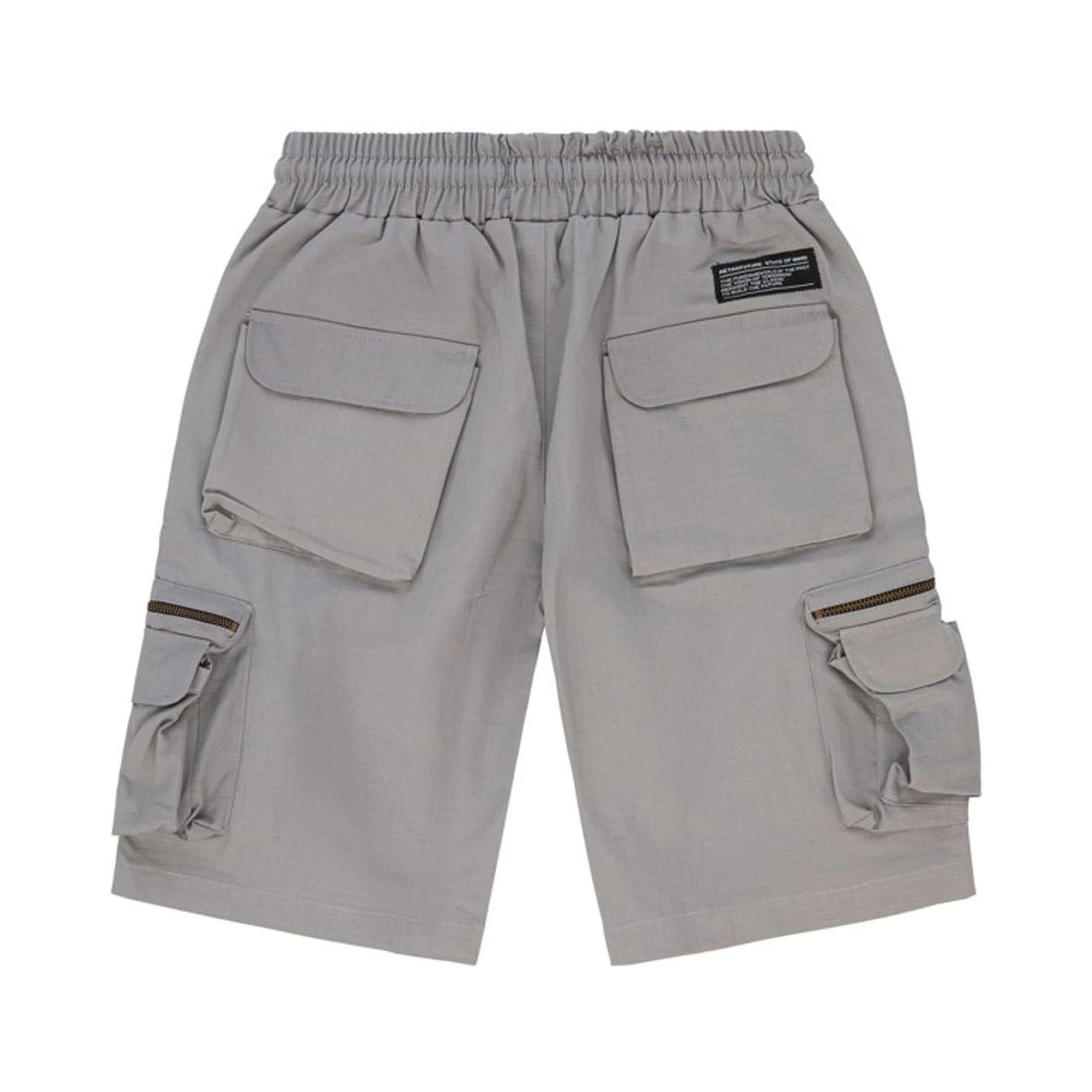 Gray Cotton Bermuda Shorts