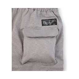 Gray Cotton Bermuda Shorts