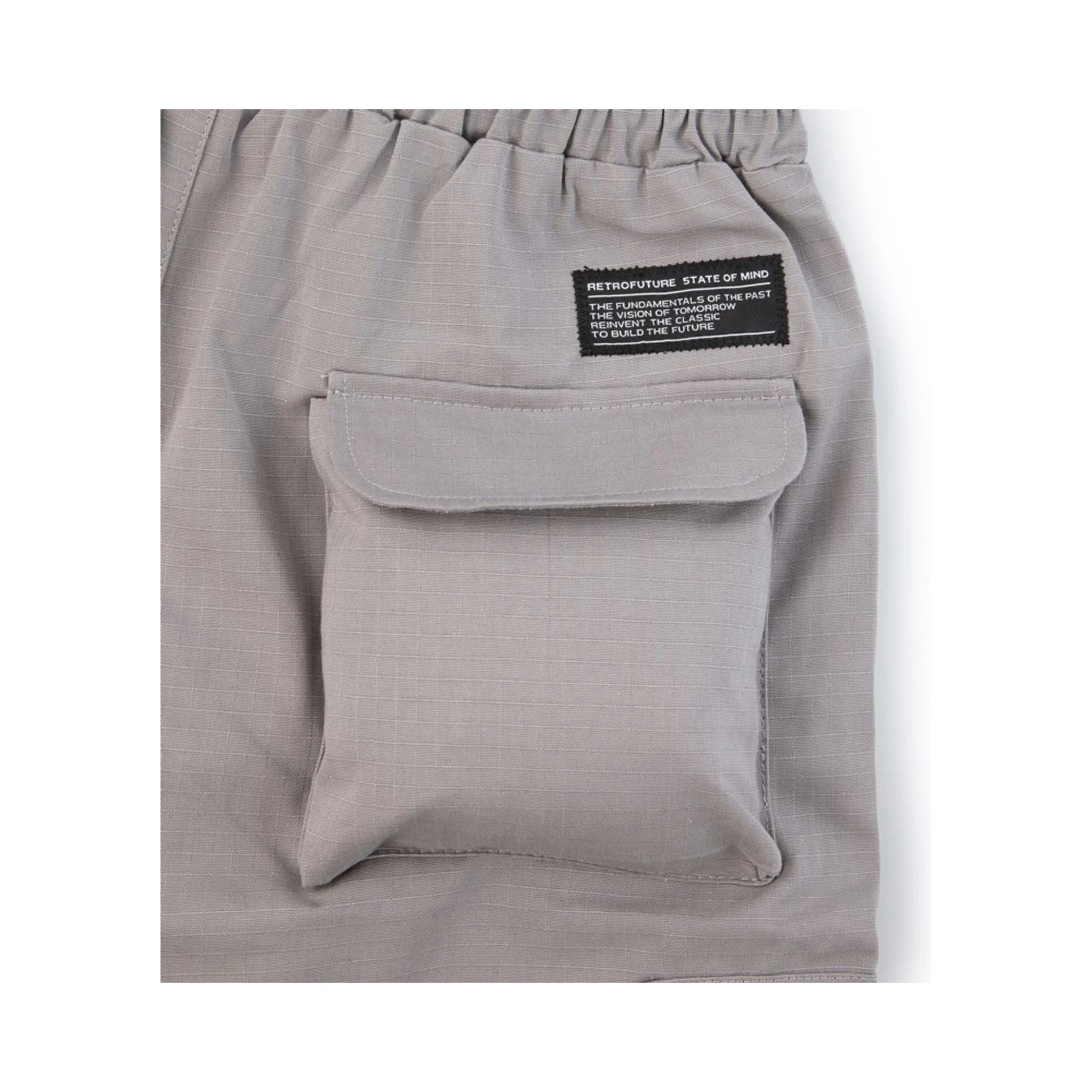 Gray Cotton Bermuda Shorts