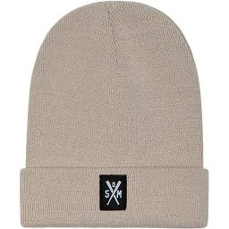 Beige Polyacrylic Beanie