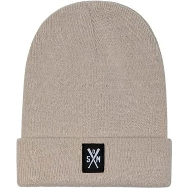 Beige Polyacrylic Beanie