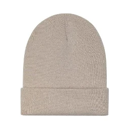 Beige Polyacrylic Beanie