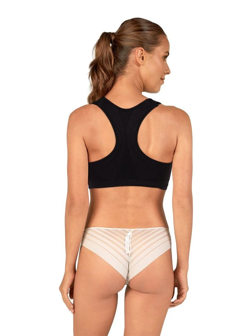 Black Polyamide Sport Bra