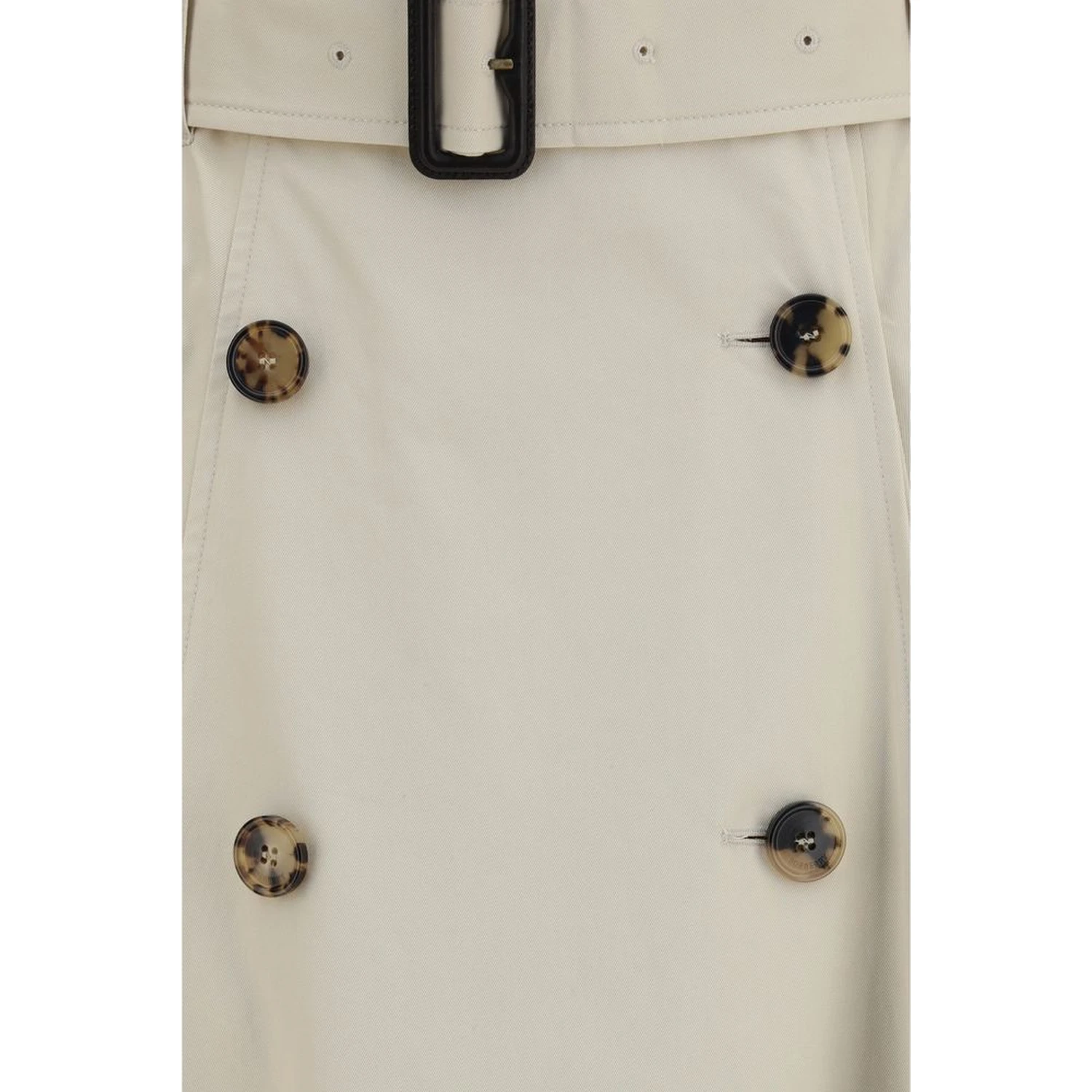 Beige Cotton Midi Skirt