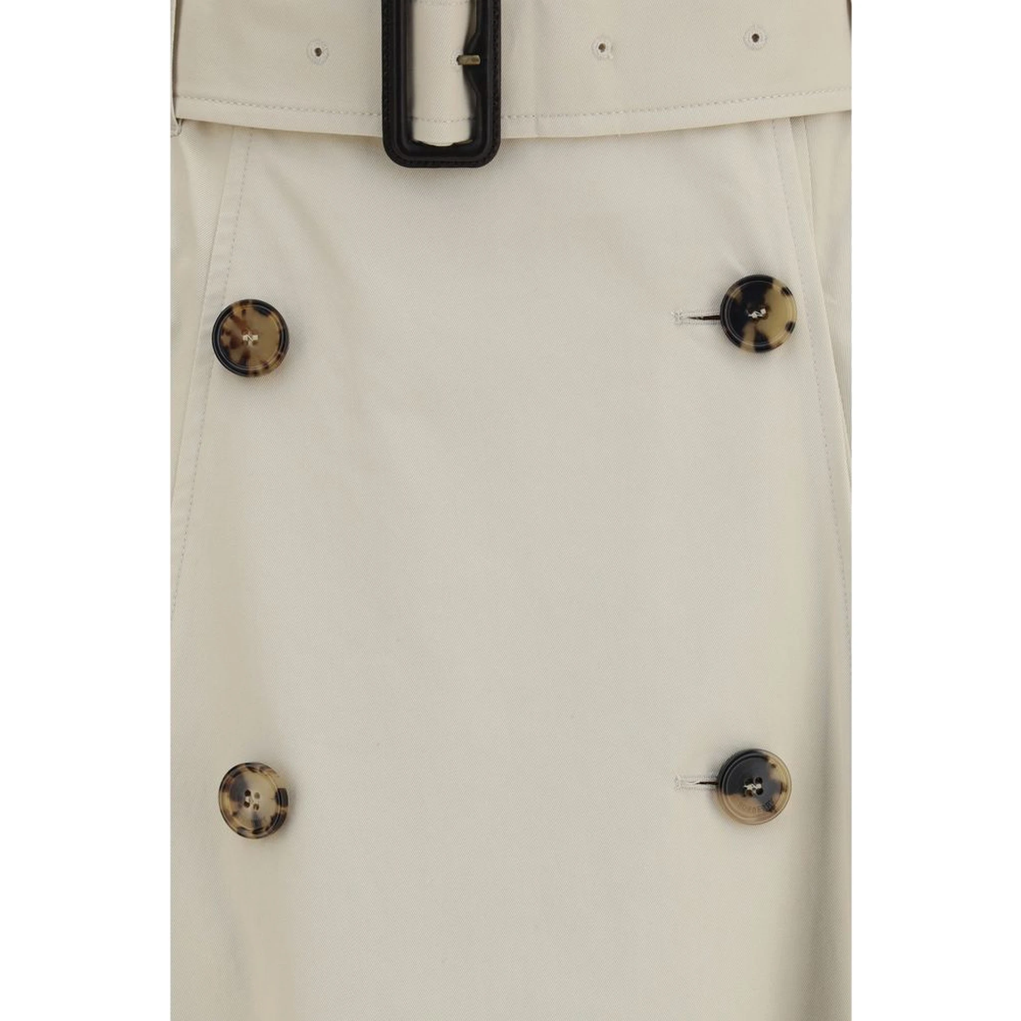Beige Cotton Midi Skirt