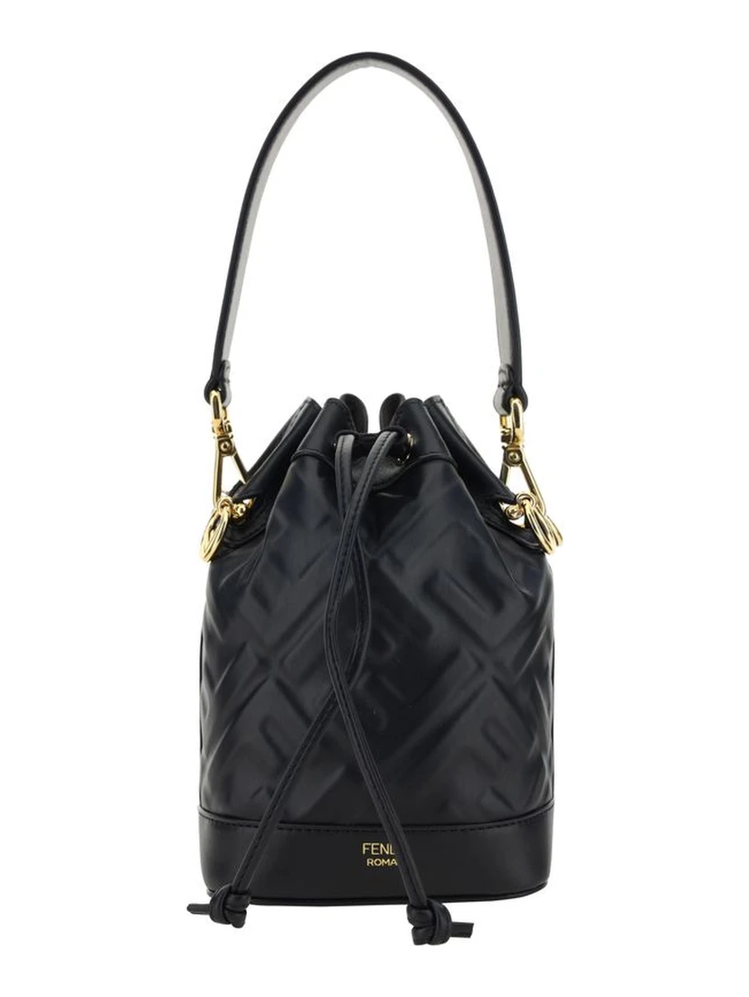 Black Polyamide Backet Bag