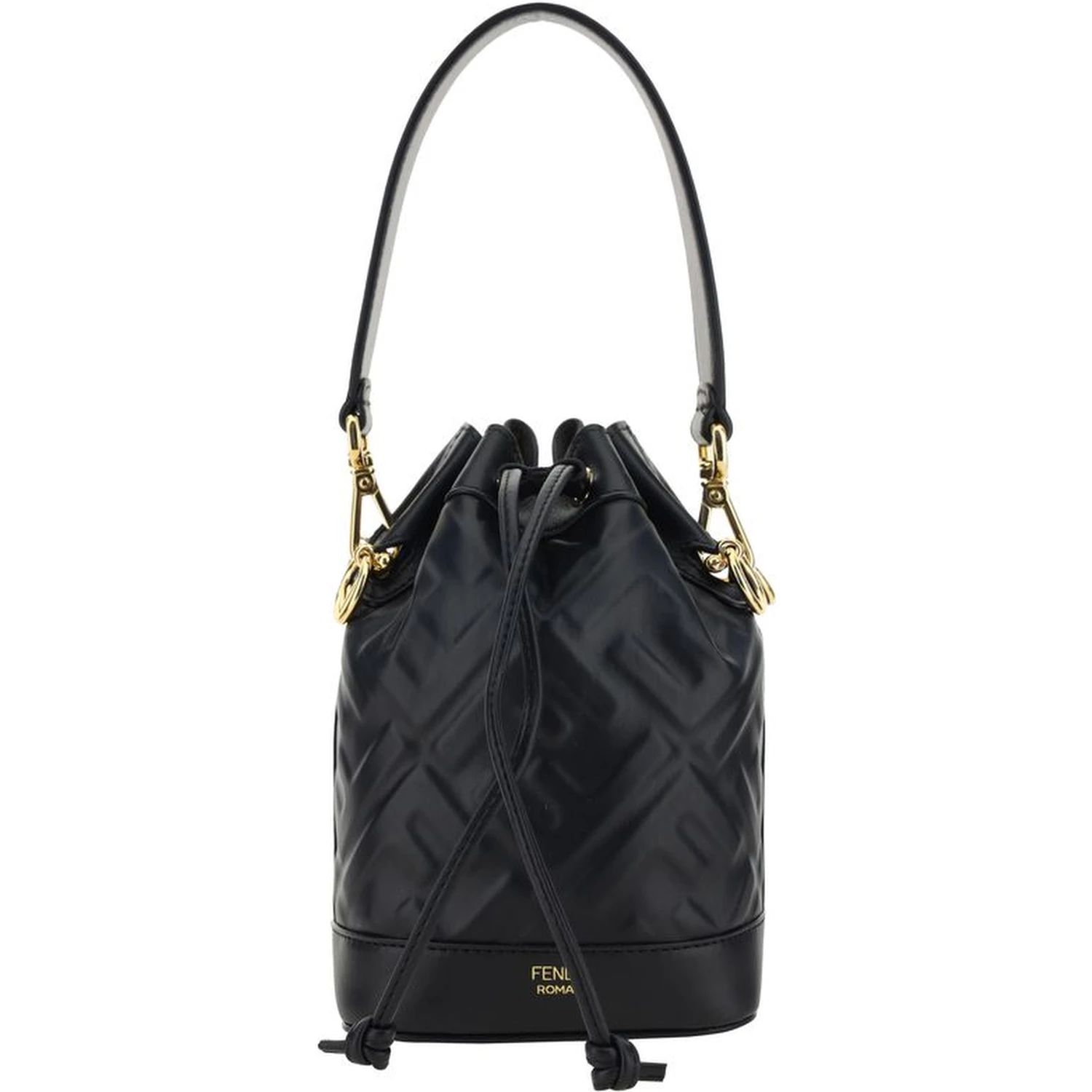 Black Polyamide Backet Bag